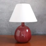 Burgundy Glazed Ceramic Table Lamp – photo 4