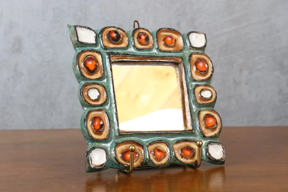 Green Ceramic Mirror — Roland Zobel