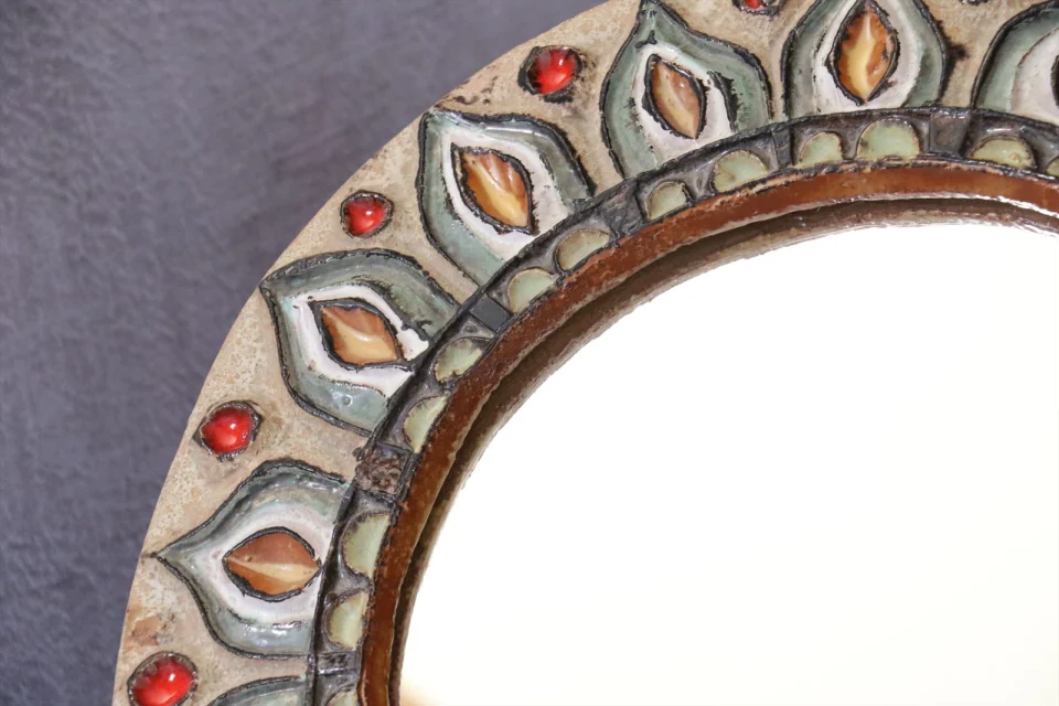 Large Round Ceramic Mirror — Roland Zobel