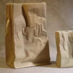 Set of Two Vintage Porcelain Paper Bag Vases – photo 5