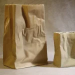 Set of Two Vintage Porcelain Paper Bag Vases – photo 6