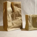 Set of Two Vintage Porcelain Paper Bag Vases – photo 7
