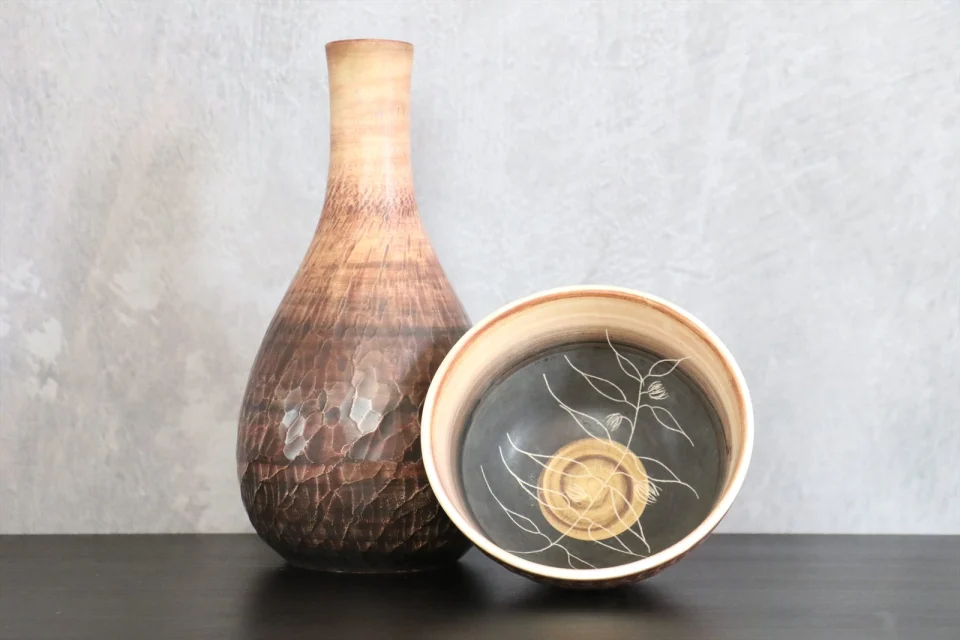 Set of Ceramic Mid-Century Vase and Bowl — Tapis Vert