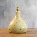 Vintage Speckled Stoneware Pear-Shaped Table Lamp – photo 2