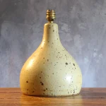 Vintage Speckled Stoneware Pear-Shaped Table Lamp – photo 4