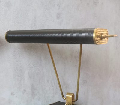 Eileen Gray paire de lampes noires et dorées modele 71 (11)